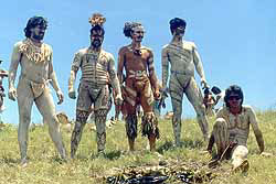 Rapa Nui men in ceremonial paint. Photo by Carolina Nieto