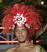 Kanaki in ceremonial headdress